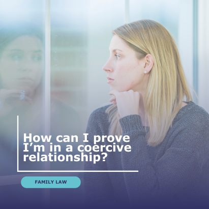 Lady sat at window thinking. Copy reads how can i prove I'm in a coercive relationship
