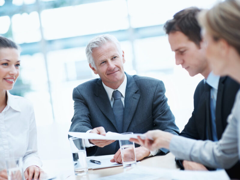 Shot of a group of business colleagues meeting in the boardroom