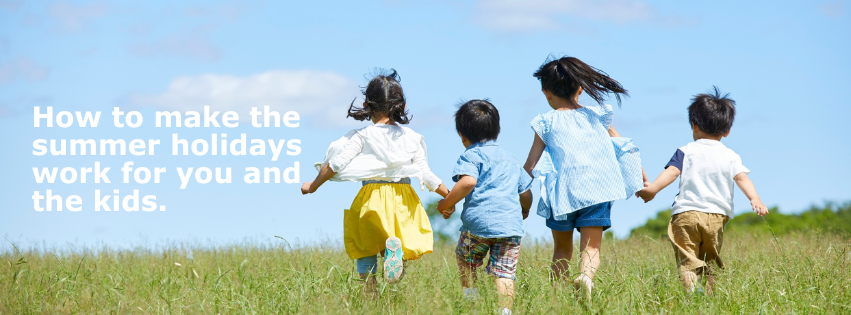 Kids playing in summer