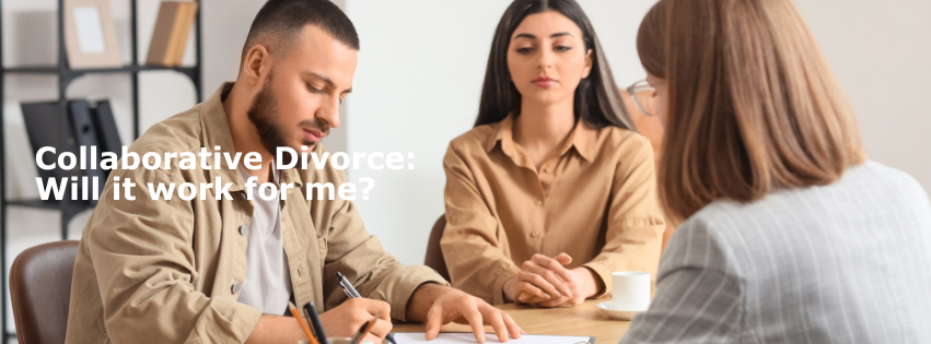 Couple signing document with lawyer